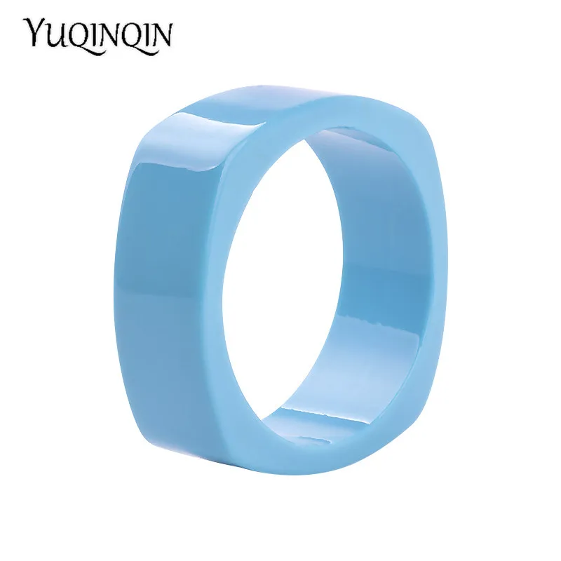 

Vintage Acrylic Cuff Fashion Bracelets Bangles for Women New Trendy Blue Wide Geometric Resin Simple Bracelets Charm Jewelry