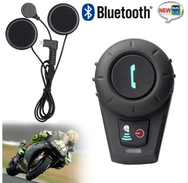 

High quality 500m BT Interphone Motorcycle Helmet Intercom Bluetooth Headset with FM Radio