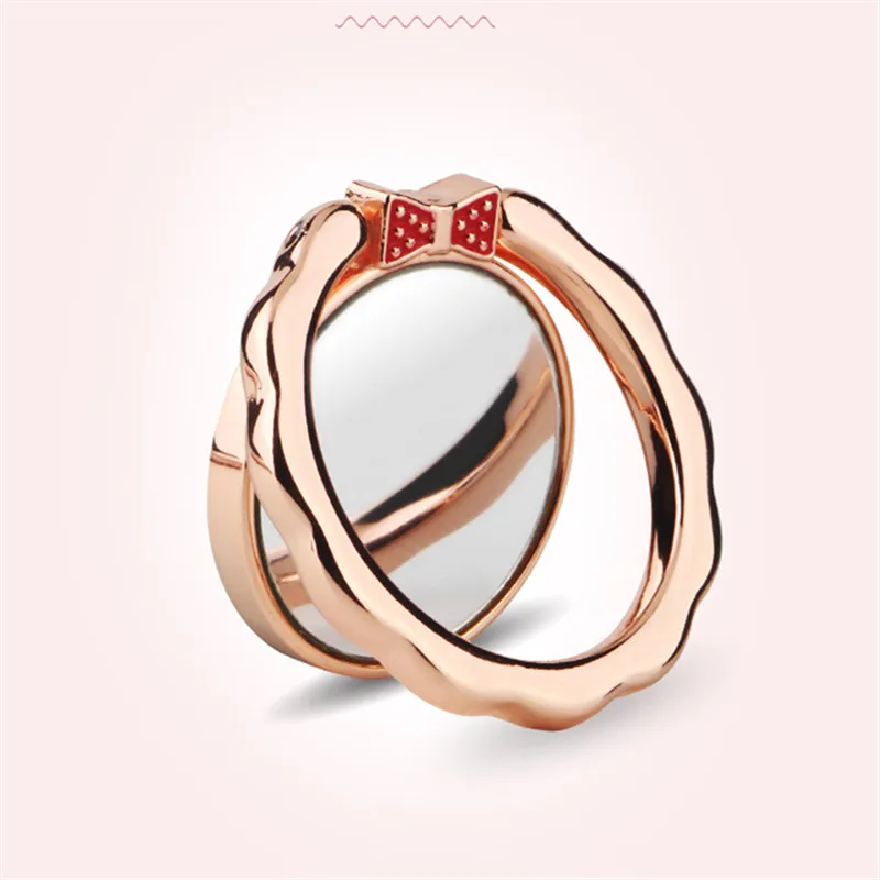 Mirror 360 Ring Magnet Holder Bracket Finger Grip Phone Desktop Stand Built-in Iron Sheet for Xaiomi Redmi IPhone 7 6 Plus Mirror 360 Ring Magnet Holder Bracket Finger Grip Phone Desktop Stand Built-in Iron Sheet for Xaiomi Redmi IPhone 7 6 Plus