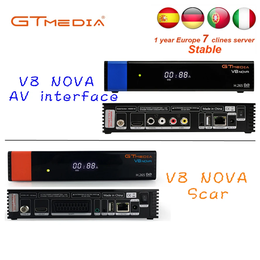 

GTMEDIA V8 NOVA HD DVB-S2 satellite receiver Built-in WIFI support H.265 Decoder Clines set top TV box 10000 channels TV