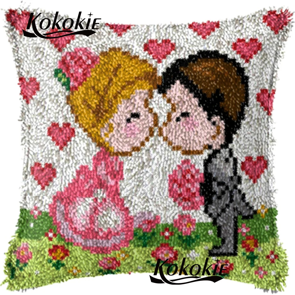 3d крючок с защелкой diy Коврик для влюбленных пар Подушка коврик вязания Крючком