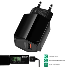 QC3.0 Fast Charger Adapter for iPhone Xiaomi Samsung Quick EU Chargers Battery Power Supply with Type-c Micro USB Charging Cable