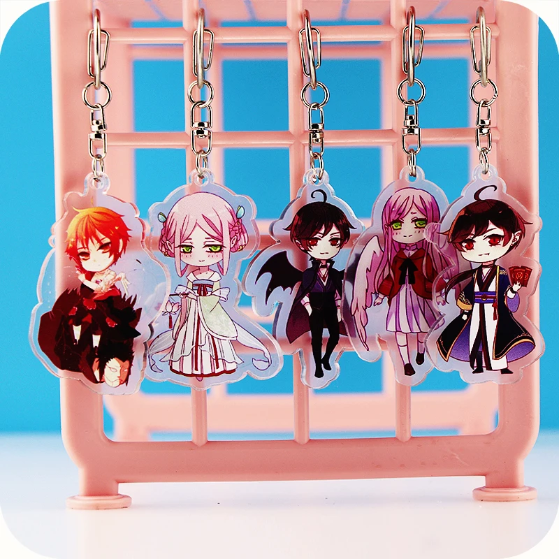 

Sweet bite marks keychain anime Du Xiaoying Luo Yi figure Acrylic key ring cosplay bag pendants