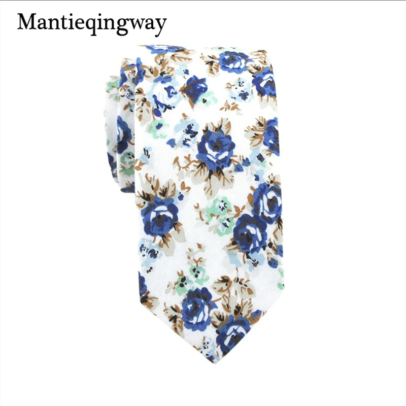 Mantieqingway 6 см мужской хлопчатобумажный галстук, деловые костюмы, шейные галстуки, Свадебный с принтом, Цветочный галстук, брендовый обтягивающий галстук, подарок