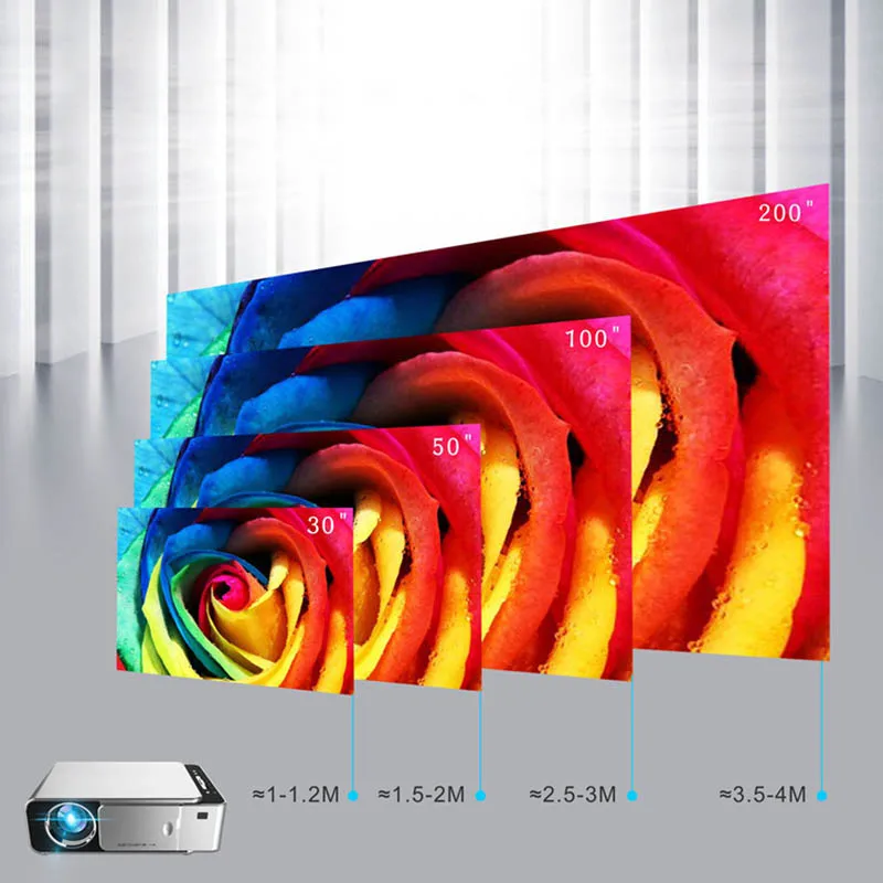 كامل HD 1080 P LCD العارض 3500Lms فيديو LED HDMI VGA USB التلفزيون المنزل مسرح سينما SL @ 88