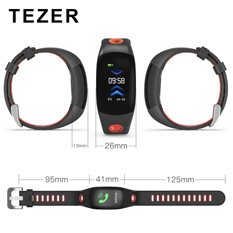 

TEZER DM11 3D Dynamic UI Smart Band IPS Color Screen Bluetooth Wristband IP68 Waterproof Bracelet Heart Rate Fitness Tracker