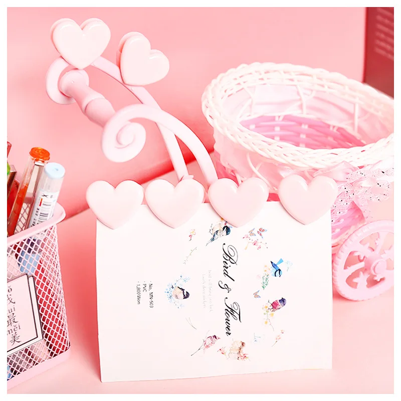 Paper Clips 10pc/lot Cute love heart Color Small Paper Clip Plastic Craft Memo Clips DIY Clothes Photo Clamps Decorative Office School