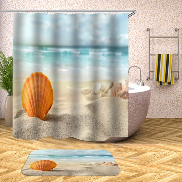 Beach Bathroom Shower Curtains