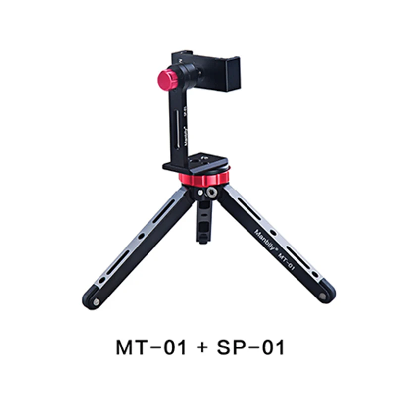 MT-01 мини-штатив Настольный видео Кронштейн низкий угол обзора съемки может носить 80 кг для мобильных телефонов и цифровых зеркальных камер - Цвет: MT-01 add SP-01