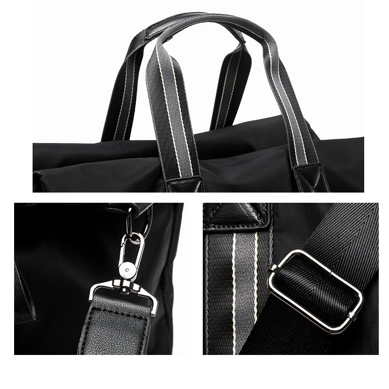 Брендовая мужская черная сумка, дорожная сумка, водонепроницаемая большая Вместительная дорожная сумка, сумка для багажа, повседневная спортивная и фитнес-сумка