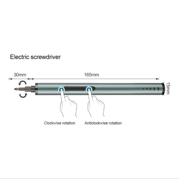 Прецизионный электрический шуруповерт перезаряжаемый портативный мощный отвертка алюминиевый ремонтный набор инструментов для разборки мобильных телефонов