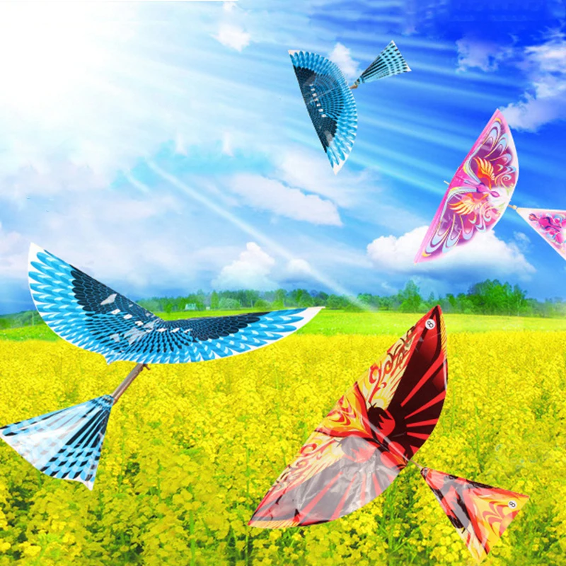 

Handmade DIY Rubber Band Power Bionic Air Plane Ornithopter Birds Models Science Kite Assembly Outdoor Toys For Children Random