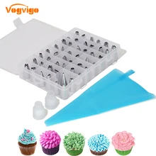 Набор насадок из нержавеющей стали VOGVIGO 51 шт., аксессуары для выпечки, насадки для выпечки, насадки для украшения тортов, кондитерских изделий