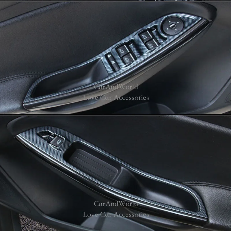 Для Ford Focus 3 2012 2013 стеклянная кнопка переключения крышка отделка двери окна Интерьер Панель для автостайлинга аксессуары