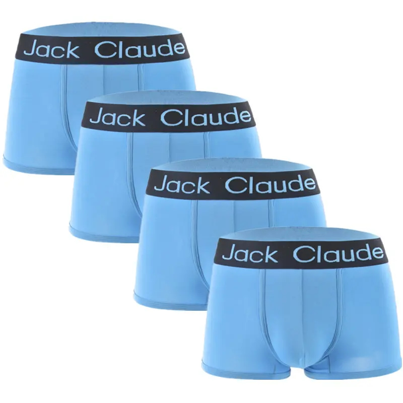 light blue 4 шт./партия мужские трусы мужские боксеры Брендовые мужские трусы мужские сексуальные шорты боксеры мужские Трусы Calzoncillos Cuecas Hombres - Цвет: light blue