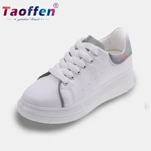 Taoffen/женская модная белая обувь для скейтбординга; женские кроссовки; повседневные Клубные кроссовки на толстой подошве; повседневные кроссовки для спортзала; сезон весна; Размеры 35-39