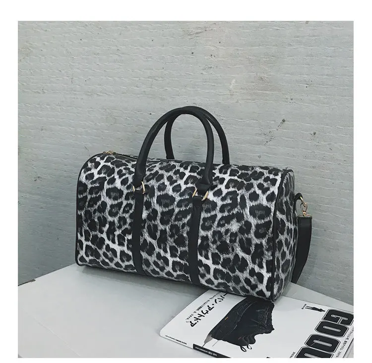 2019 новый бренд дорожные сумки большой ёмкость ручной чемодан путешествия модные женские туфли леопардовые сумочки дропшиппинг Fornecedores