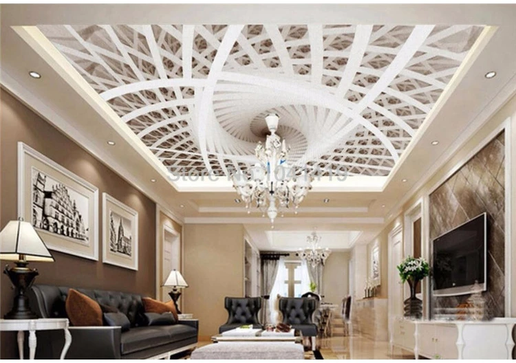 На заказ любой размер Настенные обои искусство геометрический потолок дизайн Фреска гостиная спальня современный креативный потолок 3D Papel де Parede