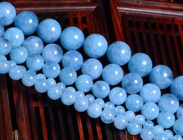 

4-12mm Natural Crystal Aquamarine Round Beads For Jewelry DIY Bracelet Beads Fine Jewelry Beads Strand 15" Drop Shipping