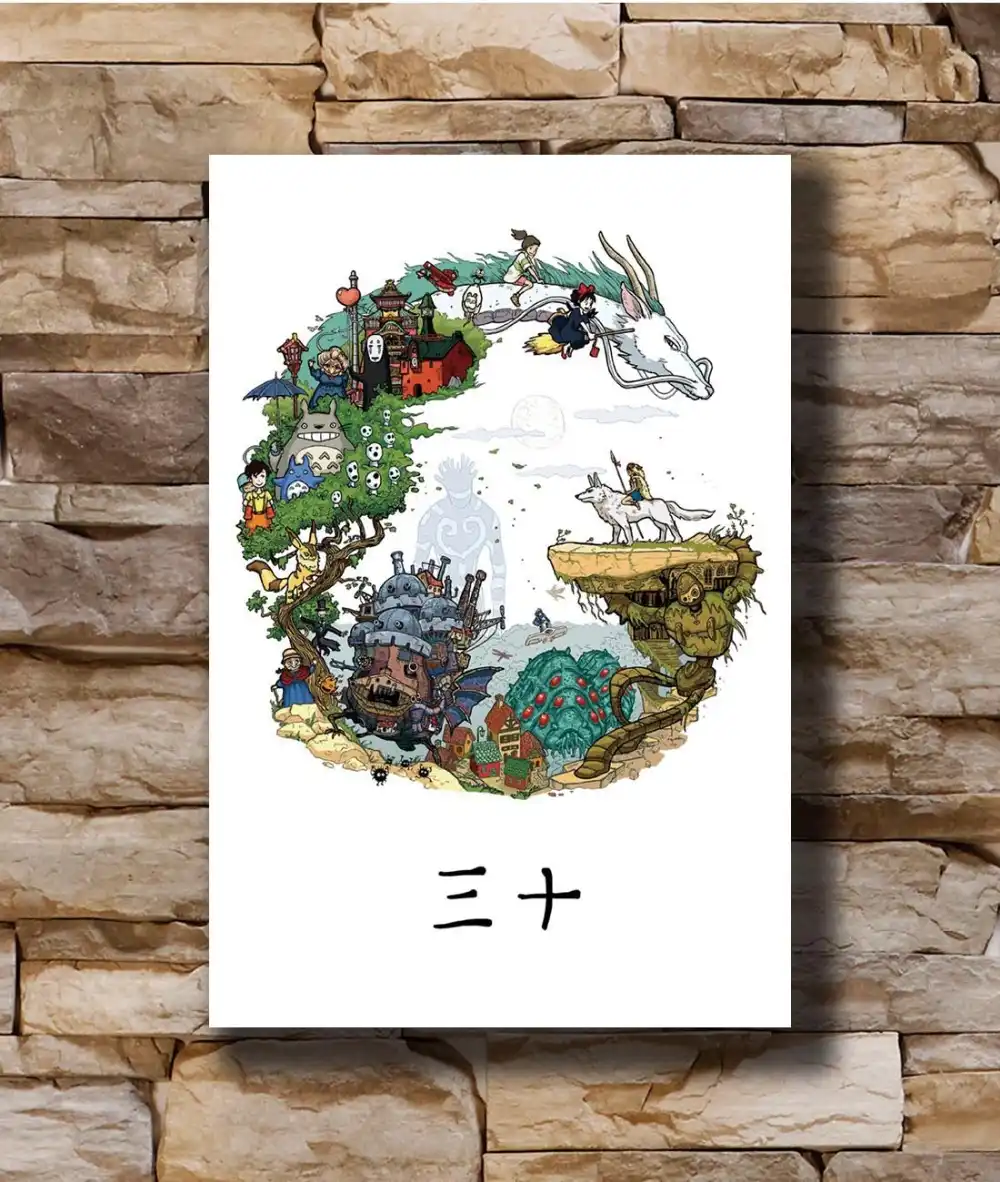 14 24x36 Japan Anime Studio Ghibli Tribute Classic Comic Movie Poster C348
