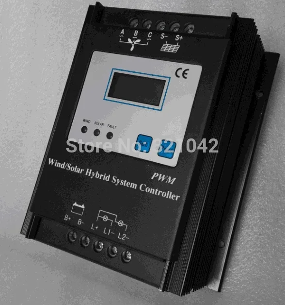 

Intelligent 12/24V Auto 500W Wind Solar Hybrid Controller LCD&PWM & Battery Overcharge Protection Function