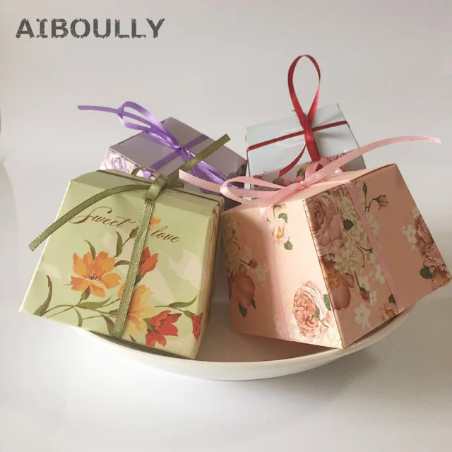 50 Pcs Fl Paper Candy Bo Chocolate Box For Guest Wedding 50 Pcs Fl Paper Candy Bo Chocolate Box For Guest Wedding Favor Baby Shower Gift With
