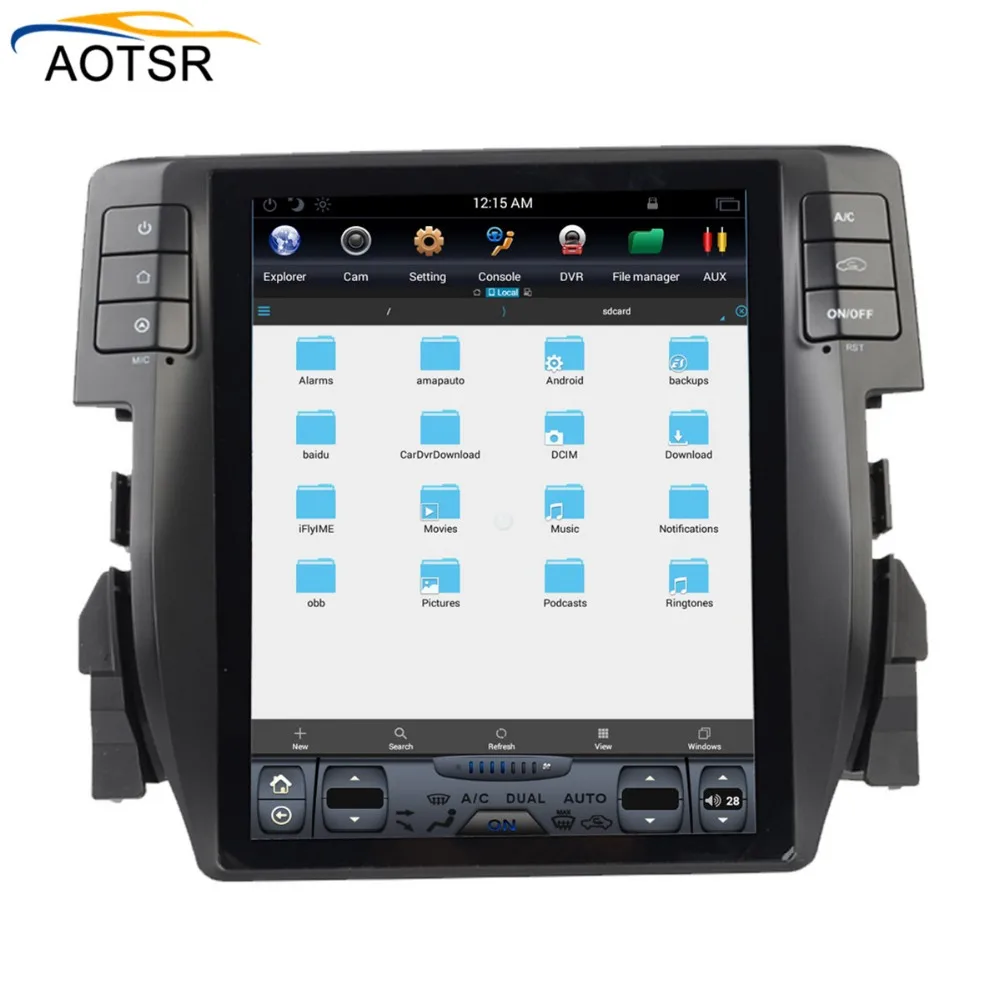 Flash Deal Tesla style 10.4"Quad Core Android 7.1 Car multimedia Player GPS Navigation For Honda Civic 2016 2017 2018 Radio autostereo BT 5