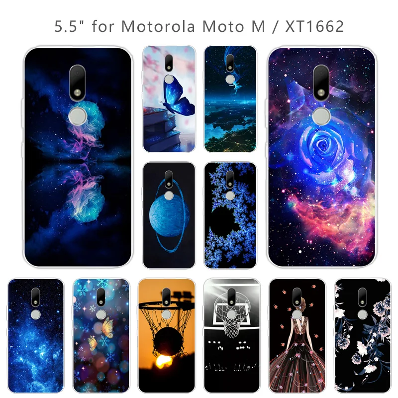 Для Motorola Moto M XT1662 чехлы для телефонов 5 дюймов силиконовый синий чехол MOTO мягкий |