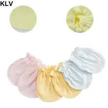 3 пары унисекс Детские без варежки-царапки анти захватывающие перчатки мягкие хлопковые Удобные однотонные Детские защита для лица