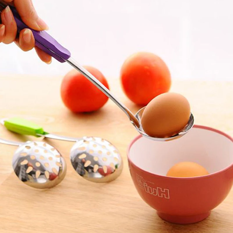 

1PC Stainless SteelWall Hanging Skimmer Strainer Soup Spoon Long Handle Soup Ladle Kitchen Gadgets Candy Color Cooking Tools