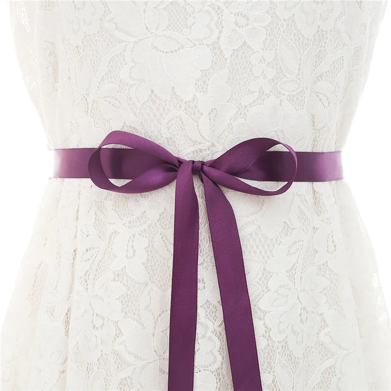 Стразы свадебное платье пояс Серебряная лента Свадебная со стразами алмаз свадебный пояс для женщин платья J116S - Color: purple
