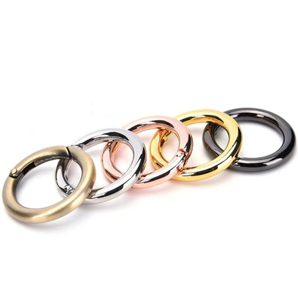

5Colors Circle Key Ring Spring Jump Ring Clasp Keychain Clasps Hooks Jewelry Accessory Connectors for DIY Phone Case Bag Pendant