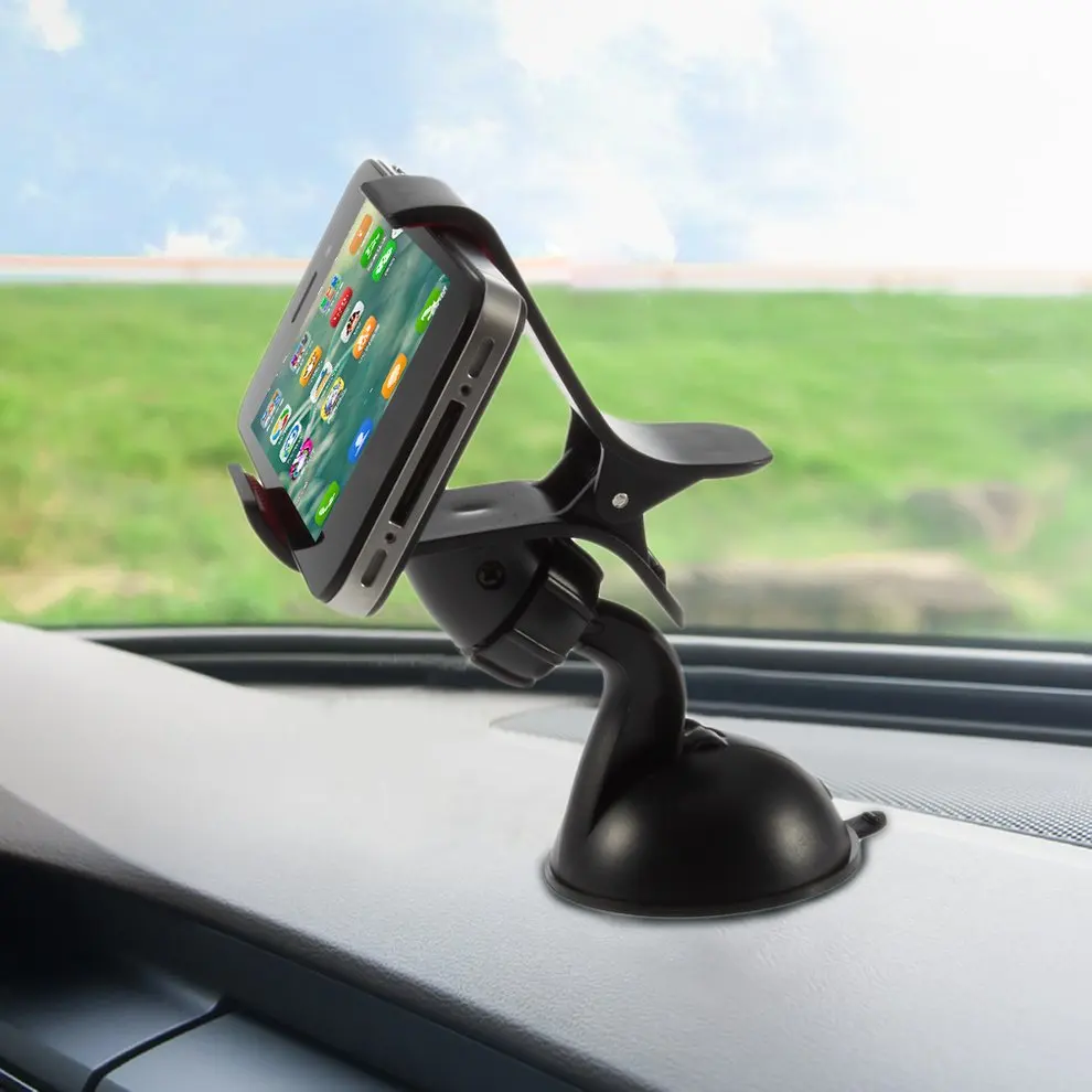 

5 Pcs Mobile Phone Holders Stands Universal Black Car Windshield Mount Holder Bracket For Hand Phones Mobile Phones
