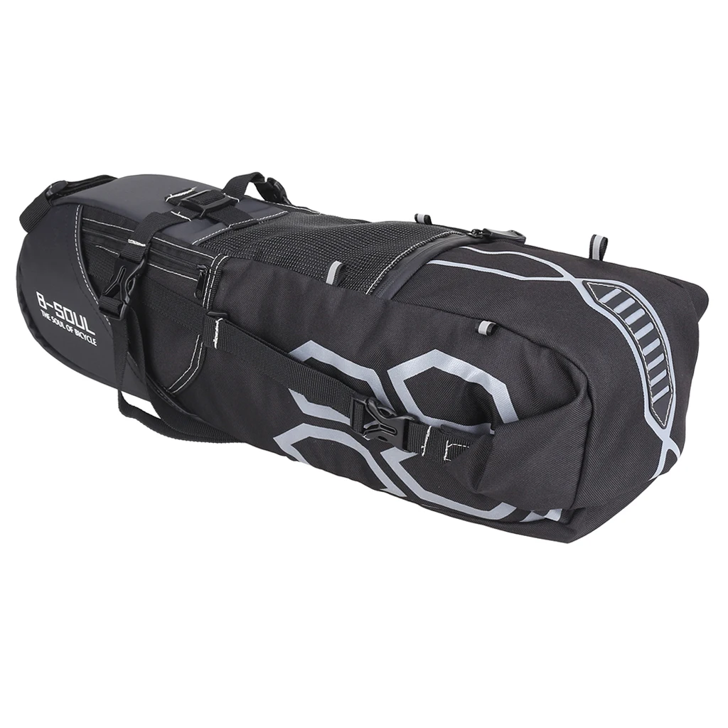 12L Bike Saddle Bag Mountain Road Bicycle Cycling Rear Seat Rack Trunk Bag Pocket Shoulder Pack Pannier Carrier