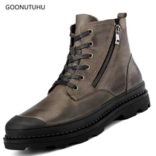 Fashion men's boots genuine leather casual shoes autumn winter work & safety boot big size shoe man ankle military boots for men цена Fashion men's boots genuine leather casual shoes autumn winter work & safety boot big size shoe man ankle military boots for men цены онлайн
