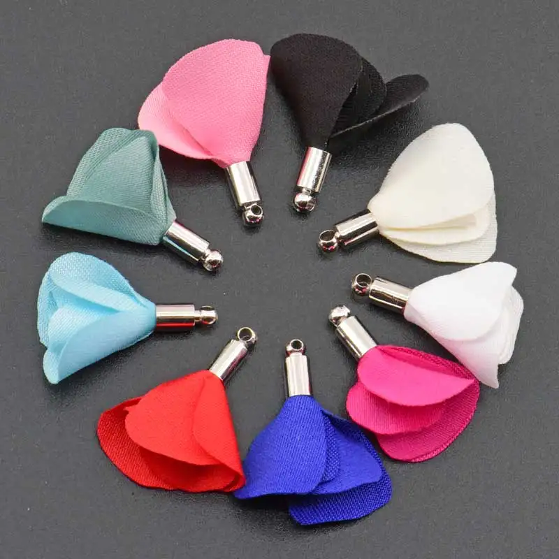 2.5cm bead cap Tassel flower Suede Tassel for boho jewelry diy making