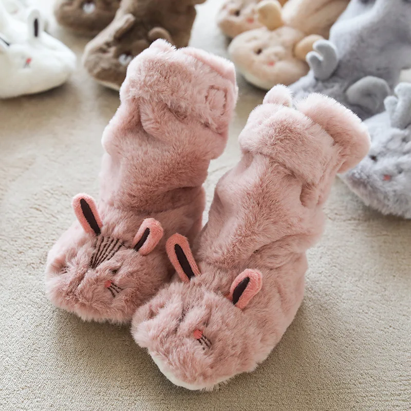 PPXX зимние детские носки с мультяшным животным для новорожденных, мягкие Нескользящие Детские ботинки, меховые ботинки