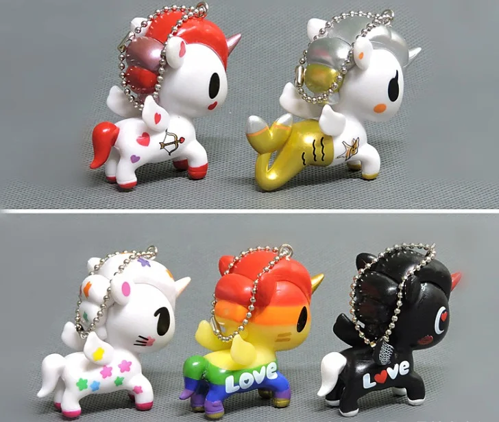 1 шт. 7 см Радуга Tokidoki Единорог Русалка фигурка кукла мини японский мультфильм Девушки Коллекция kawaii лошадь игрушка d10