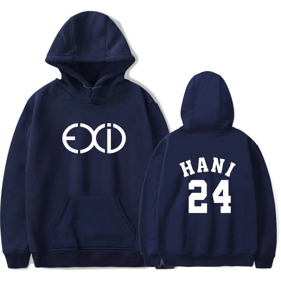 EXID принт ярко розовый символ повседневные толстовки Mannen HANI Nieuwe Europese Stijl Harajuku Хип