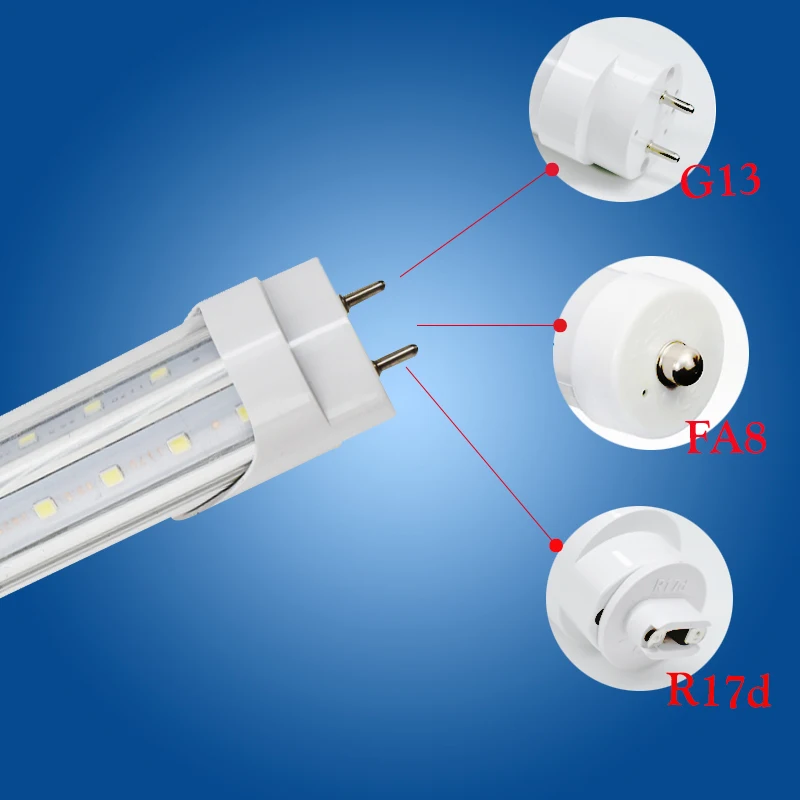 

Toika 50pcs 60W 1800MM T8 V-Shape LED Tube Light G13/FA8/ R17d High brightness clear cover, SMD2835 25LM/PC AC85-265V