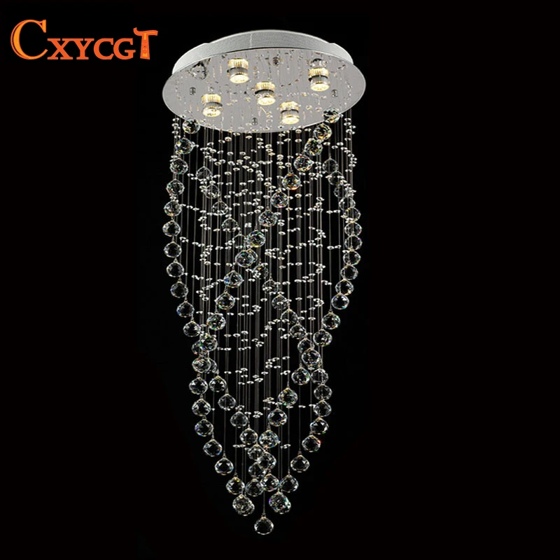 

Modern Crystal Chandeliers Lighitng Ceiling Hanging Lamp for Staircase Living Room Bedroom Hotel Hall