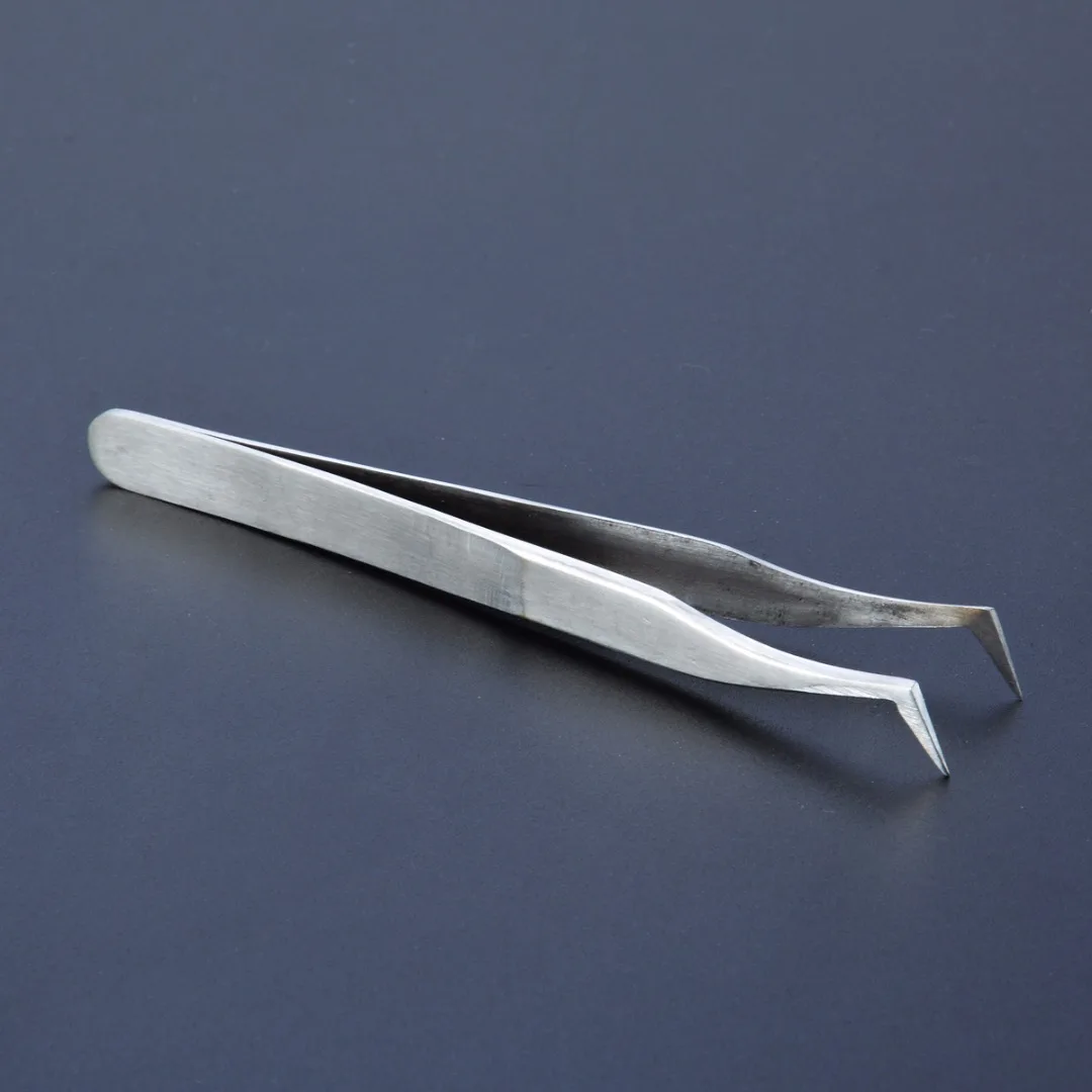Mayitr 1 шт. нержавеющая сталь пинцет для наращивания ресниц Изогнутые подходит для 3D 6D объем норковые ресницы