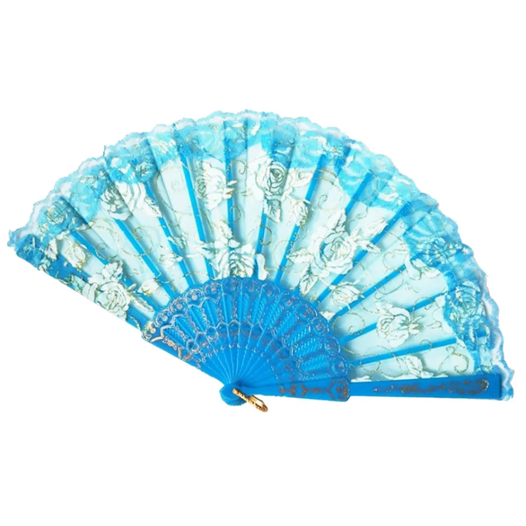 Handheld Fans Folding Fans Bamboo Fans Women's Hollowed Bamboo Hand Holding Summer Held Fan Home Improvement - Цвет: A