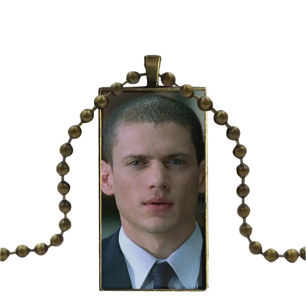 EJ glaze Prison Break для девочек подарок модный стеклянный кабошон ожерелье с подвеской