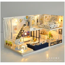 Кукольный домик ручной работы Miniaturas деревянный дом куклы миниатюрные дома мебель комплект игрушки для детей подарок на день рождения