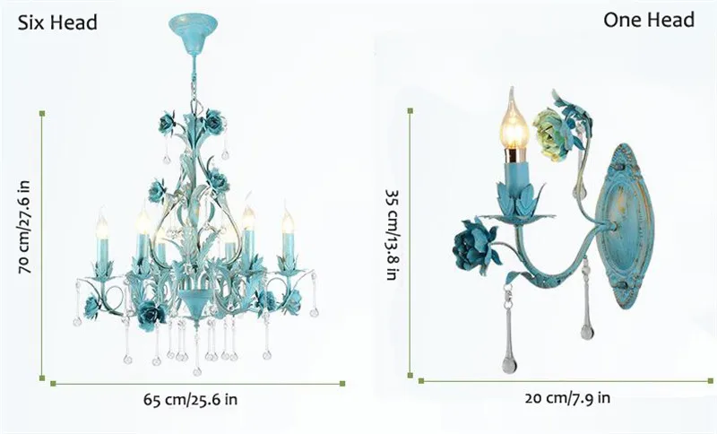 Luxury crystal blue pendant light (25)