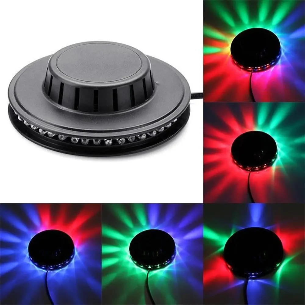 48 LEDs Colorful RGB LED Rotating Stage Light Circle DJ Dance Party