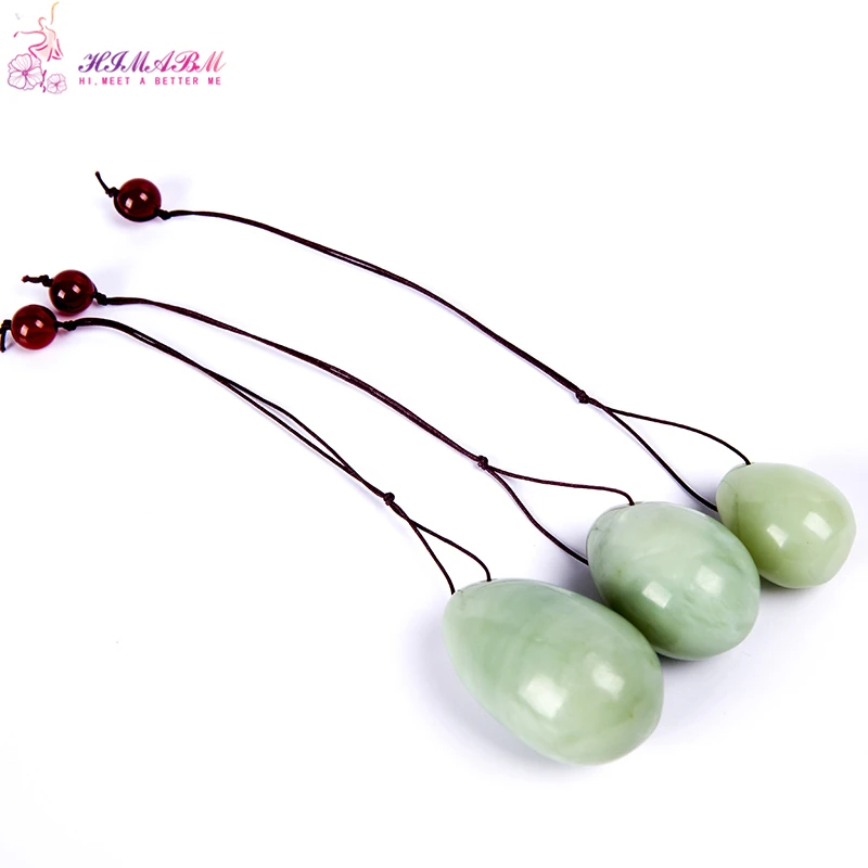 HIMABM natural jade egg for Kegel Exercise 3pcs in 1 set pelvic floor muscles vaginal exercise yoni egg ben wa ball for woman HIMABM natural jade egg for Kegel Exercise 3pcs in 1 set pelvic floor muscles vaginal exercise yoni egg ben wa ball for woman