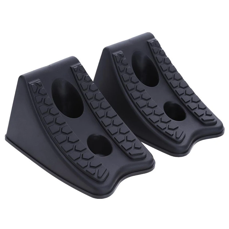 

2xWheel Chocks Stop Tire Parking Camper Trailer Car Truck Locator Stopper Block Car Stoppers Reverse Pad 150*200*105mm