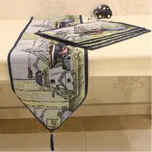 004 Рождество орнамент американский деревенский жидкости столбец столовых коврик Рождество цветок 33*180 см